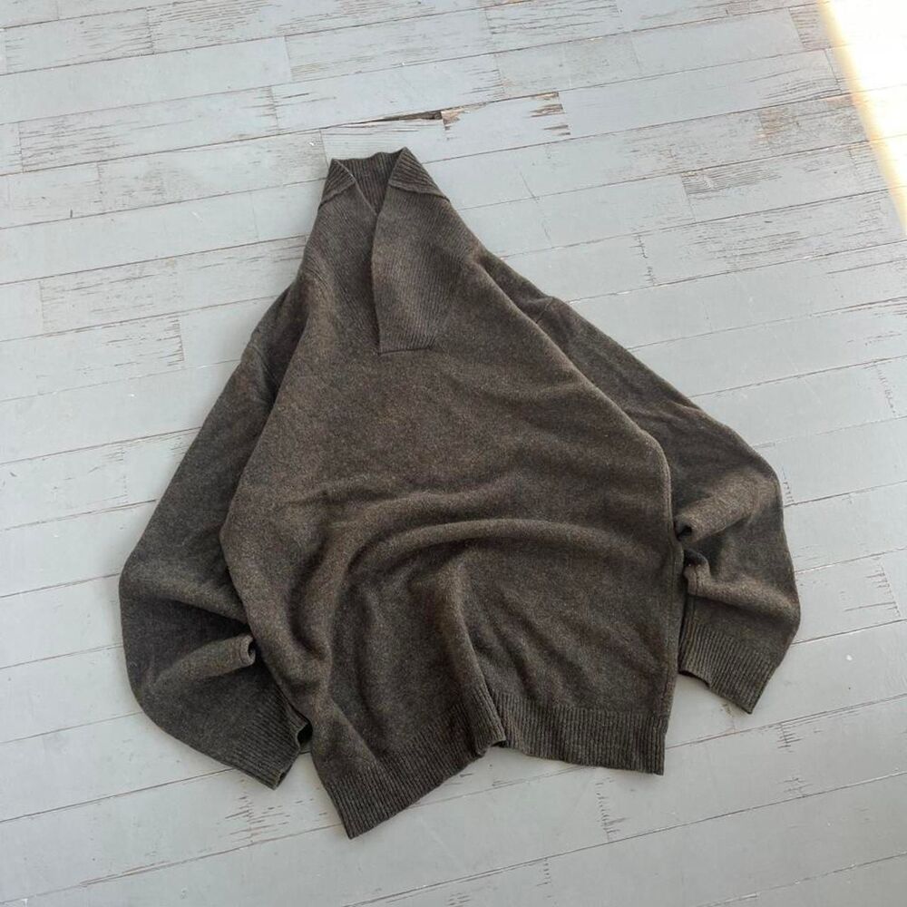 J. Crew Old Money Y2K Wide Neck Lambswool Sweater